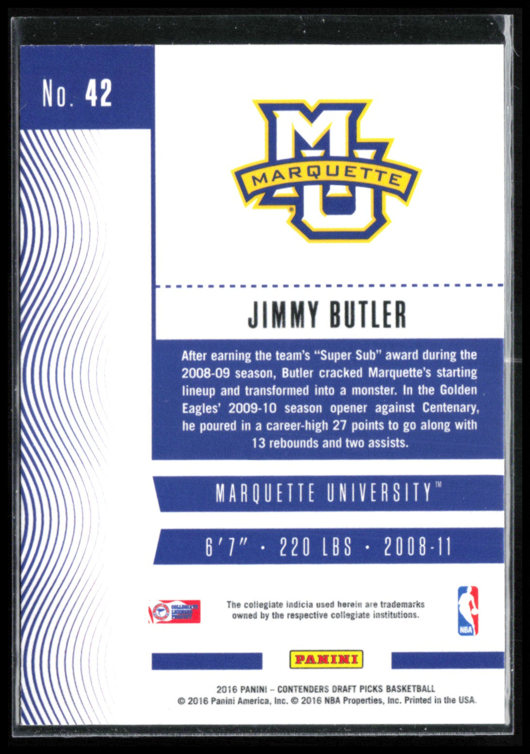 Jimmy Butler 2016 Contenders Draft Picks