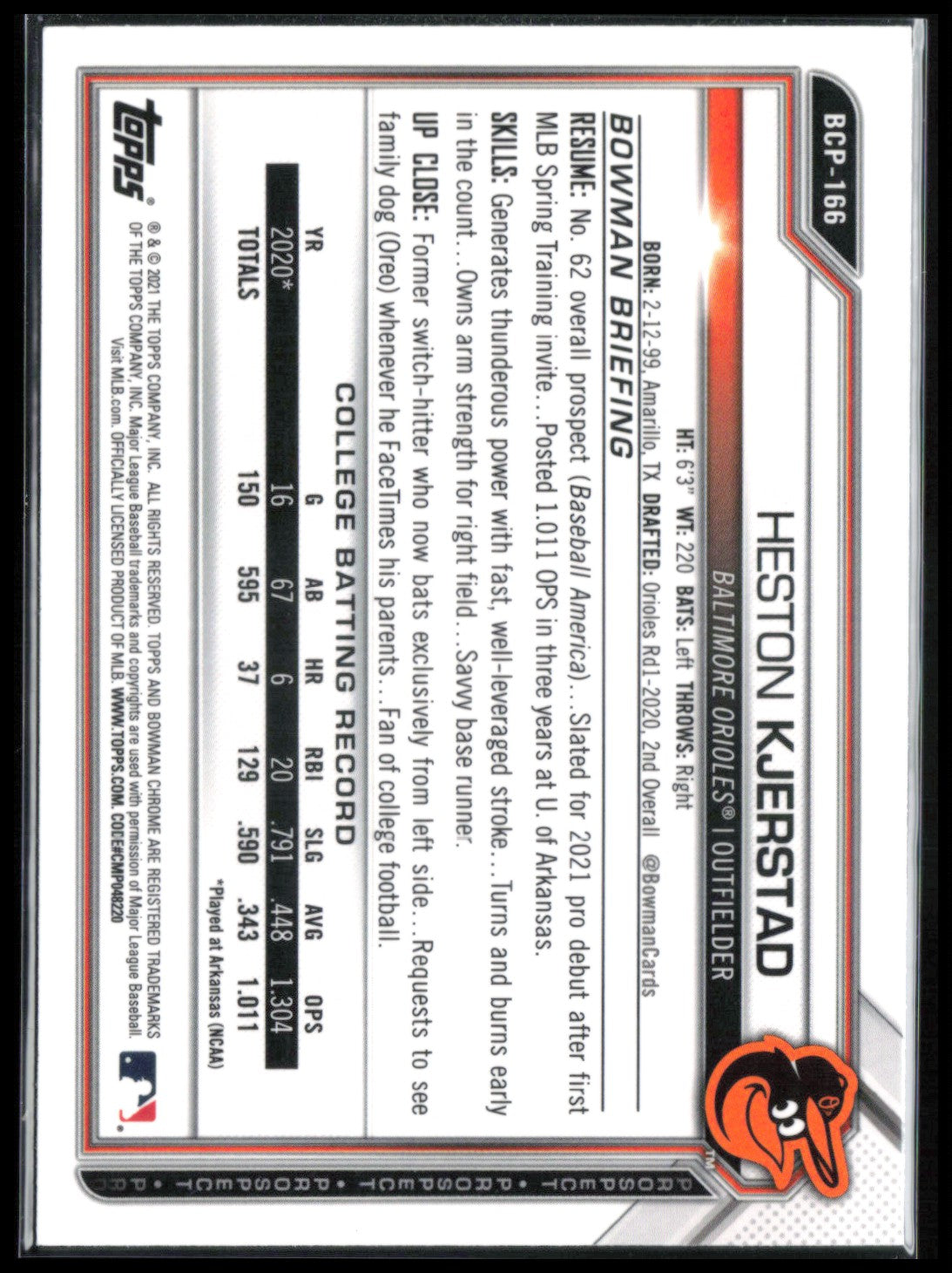 Heston Kjerstad Prospect Mojo