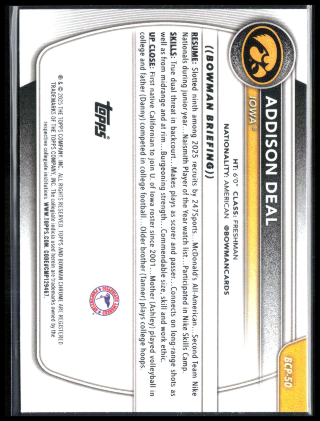 Addison Deal 1st Bowman Mojo