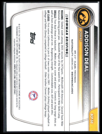 Addison Deal 1st Bowman Mojo