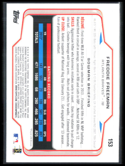 Freddie Freeman 2014 Bowman