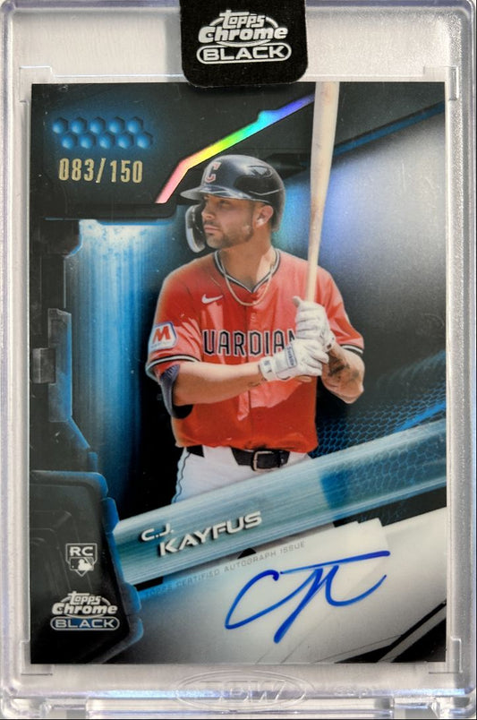 C.J. Kayfus RC Auto /150 Topps Chrome Black