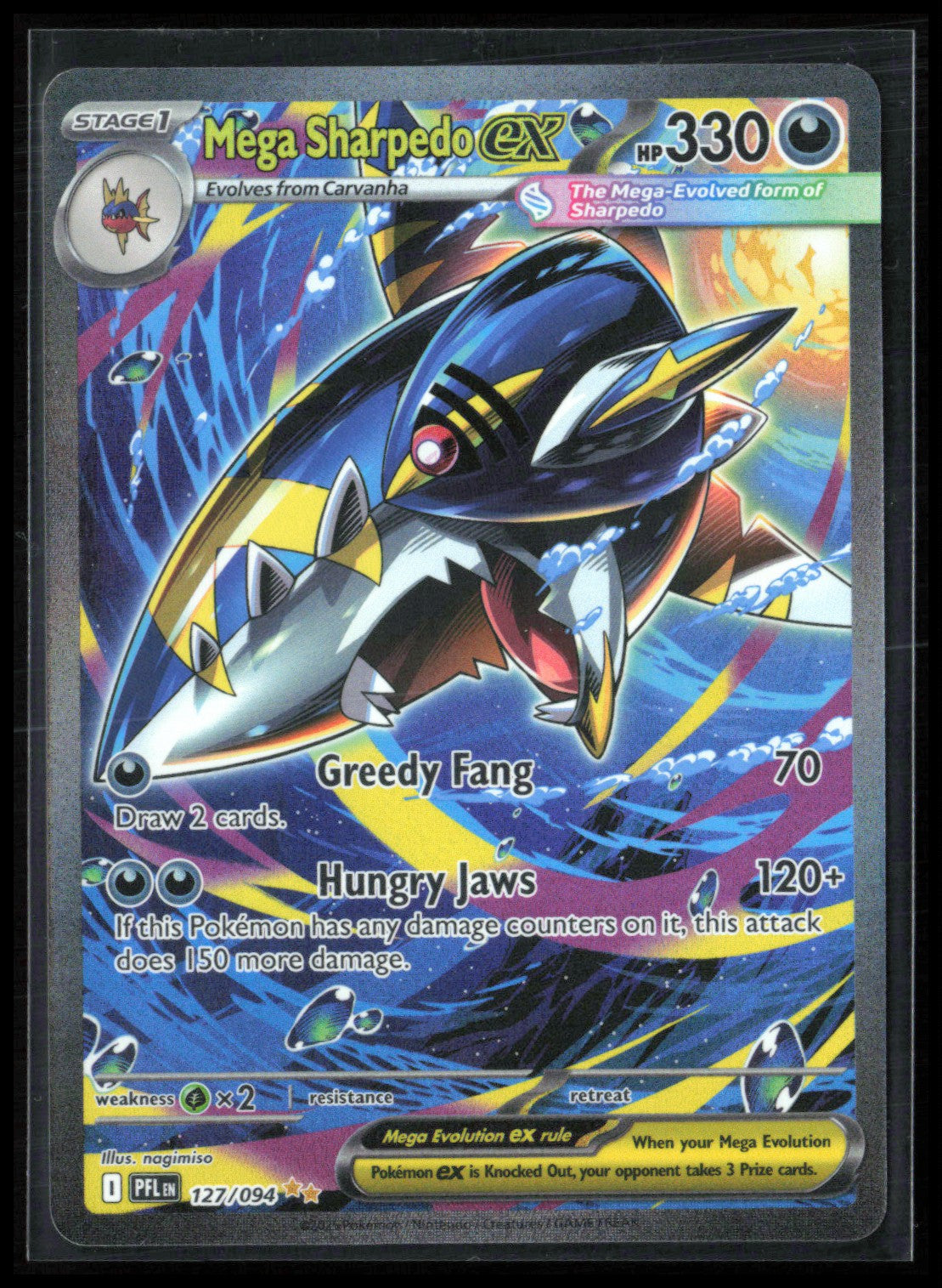 Mega Sharpedo ex - 127/094 Double Rare Phantasmal Flames