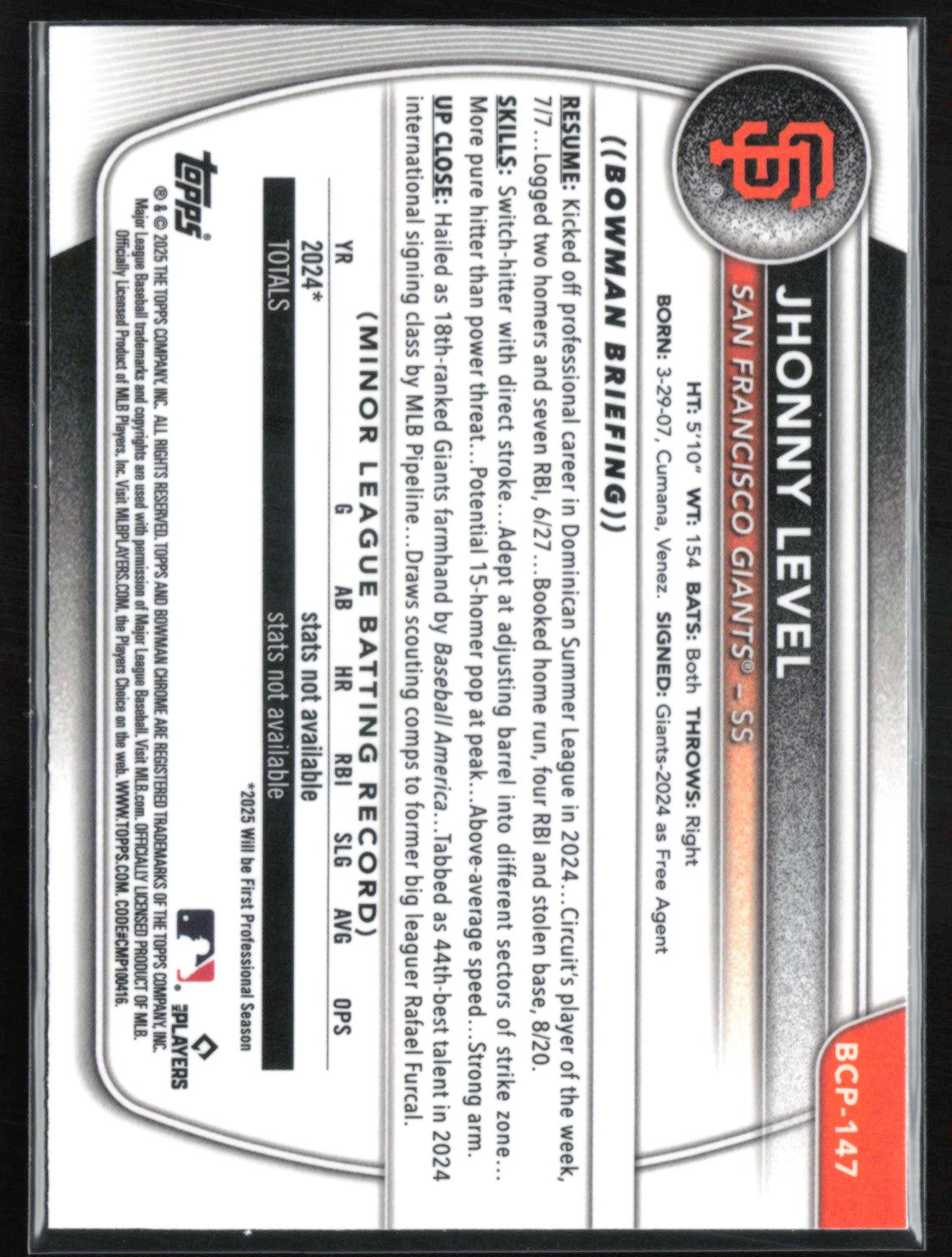 Jhonny Level 1st Bowman
