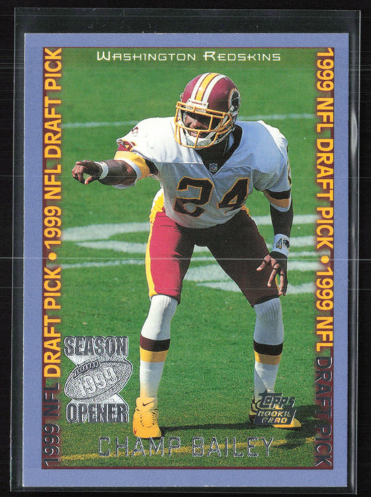 Champ Bailey Draft Pick 1999 Topps Season Opener