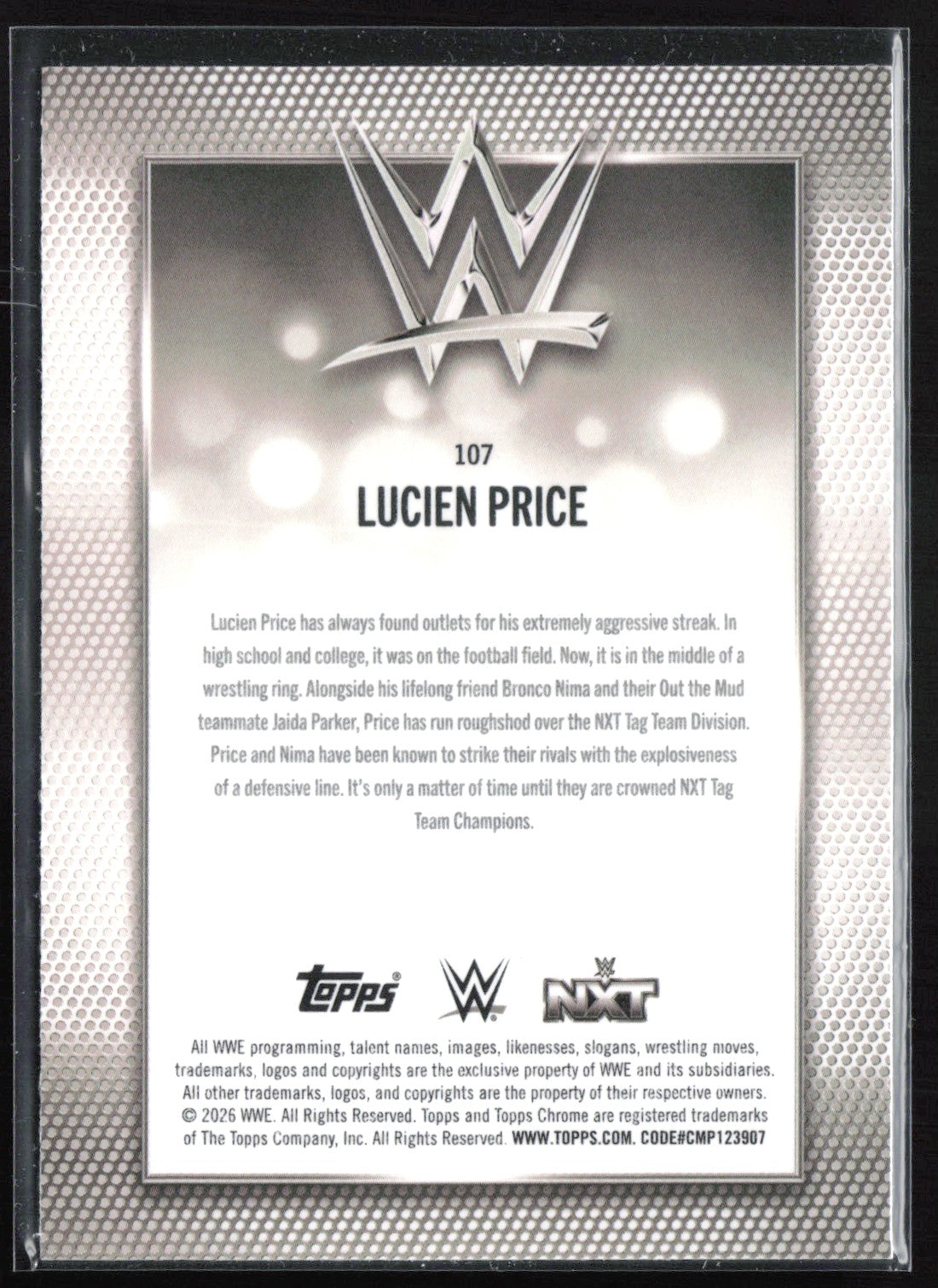 Lucien Price 2026 Topps WWE