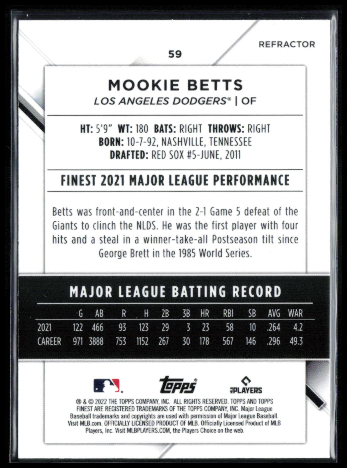 Mookie Betts Refractor