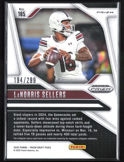 LaNorris Sellers Prospect /299 Blue Wave