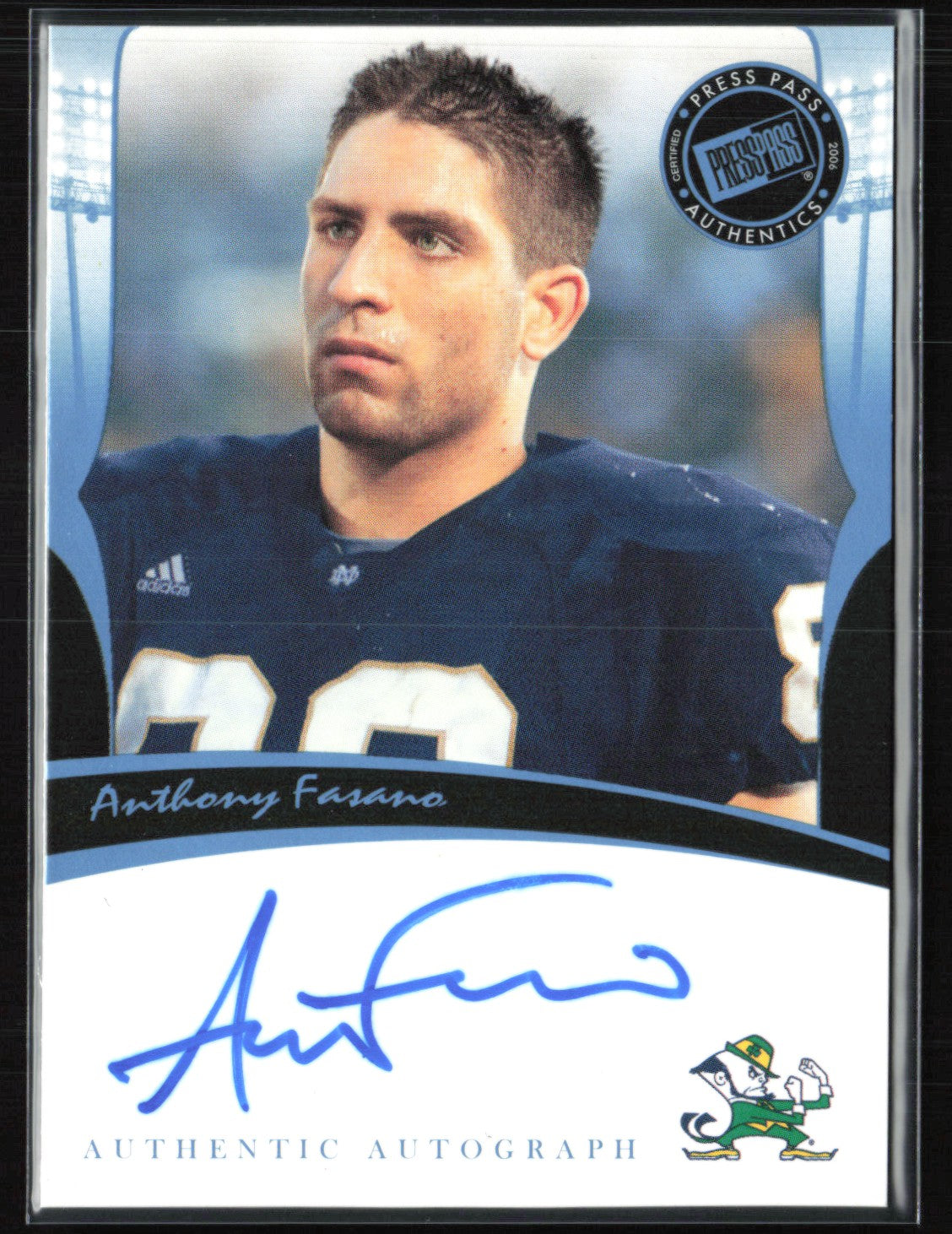 Anthony Fasano Auto 2006 Press Pass Legends
