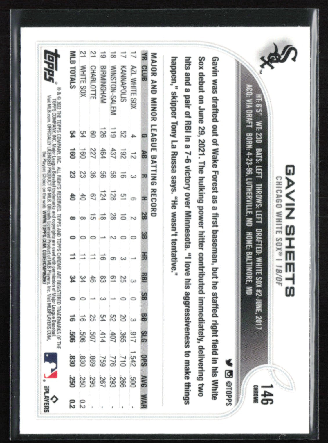 Gavin Sheets RC Sepia Refractor