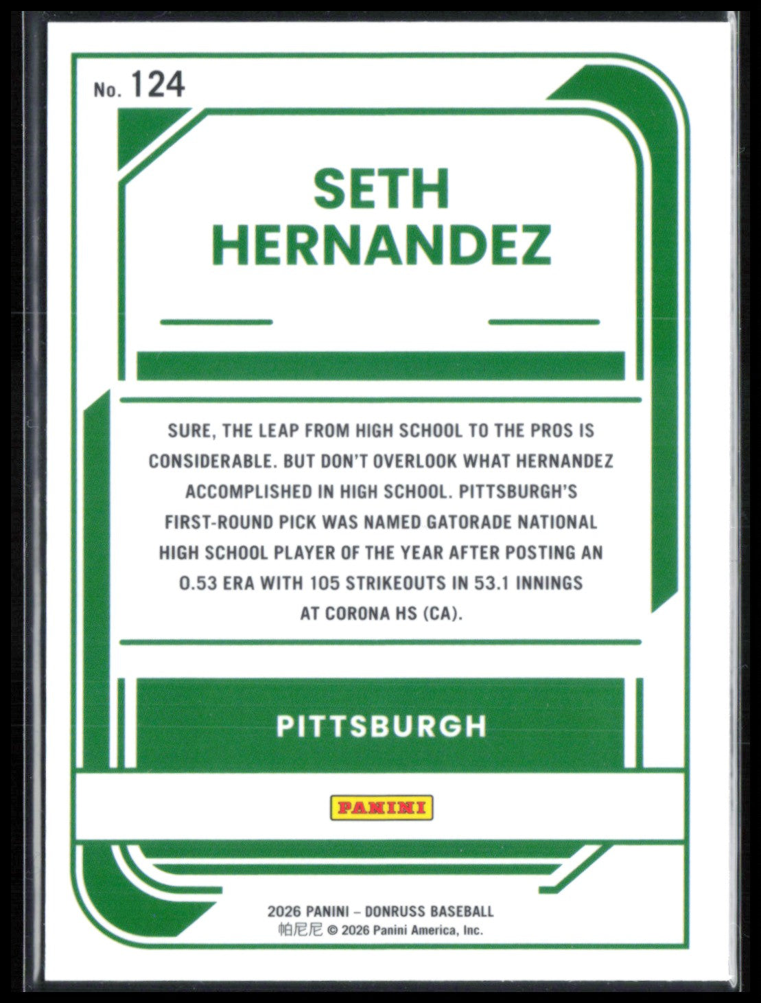 Seth Hernandez Rated Prospect