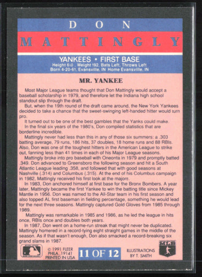 Don Mattingly 1991 Fleer
