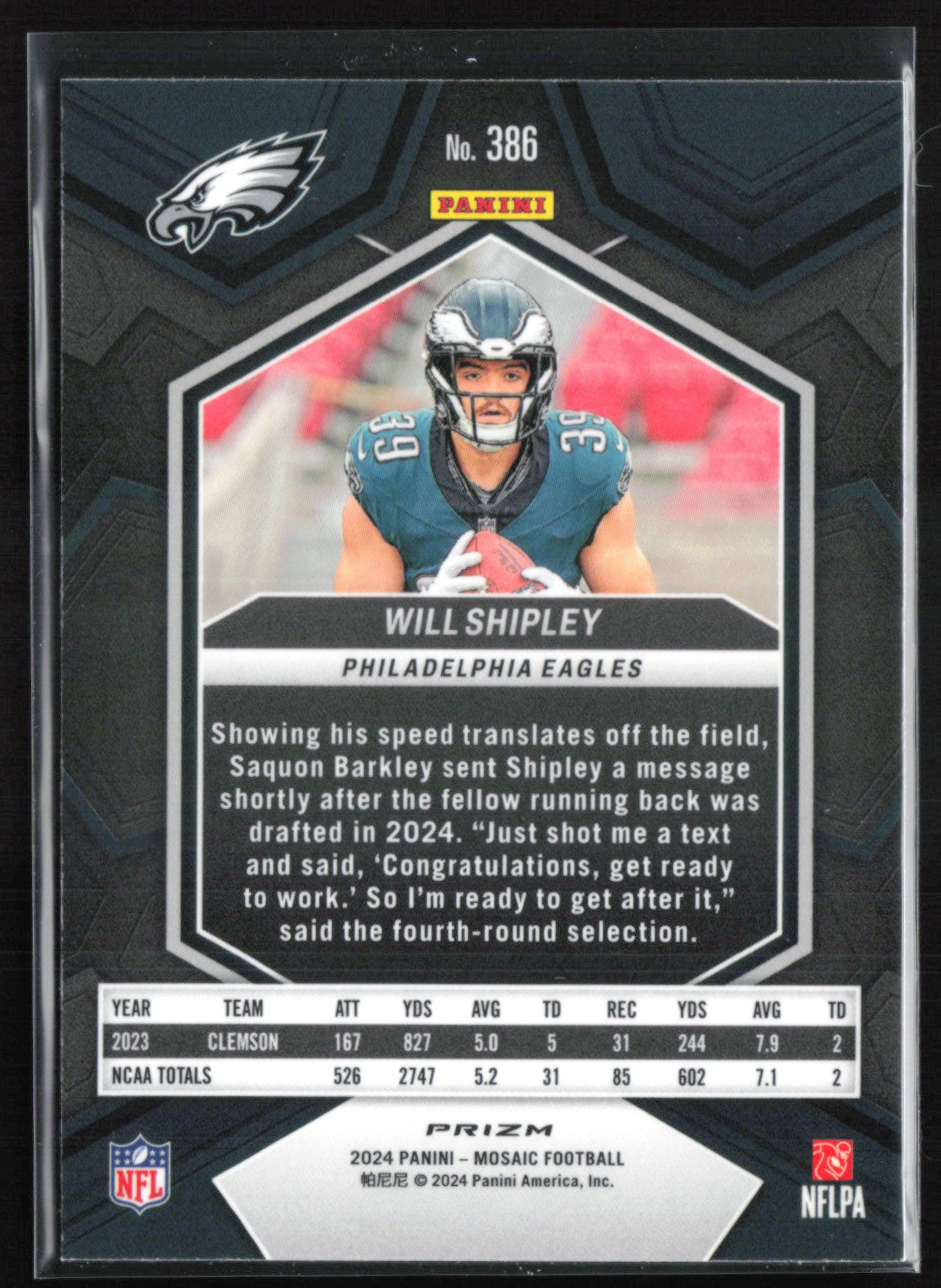 Will Shipley RC Red Green Mosaic