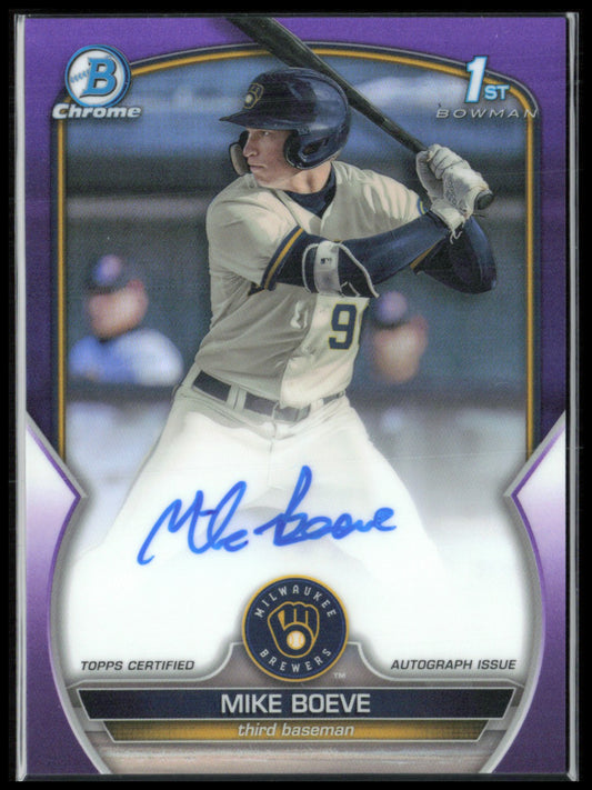 Mike Boeve 1st Bowman Purple Auto /250