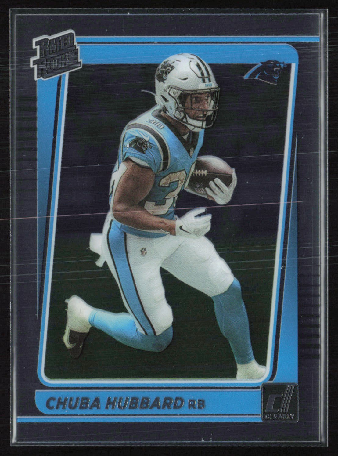 Chuba Hubbard RC Clearly Donruss