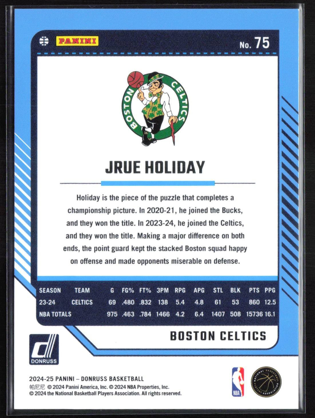 Jrue Holiday /75 2024-25 Donruss