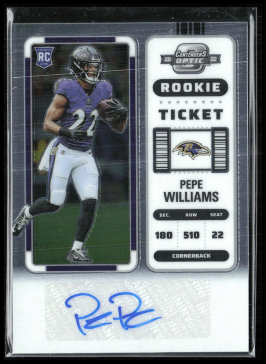 Pepe Williams RC Auto Rookie Ticket