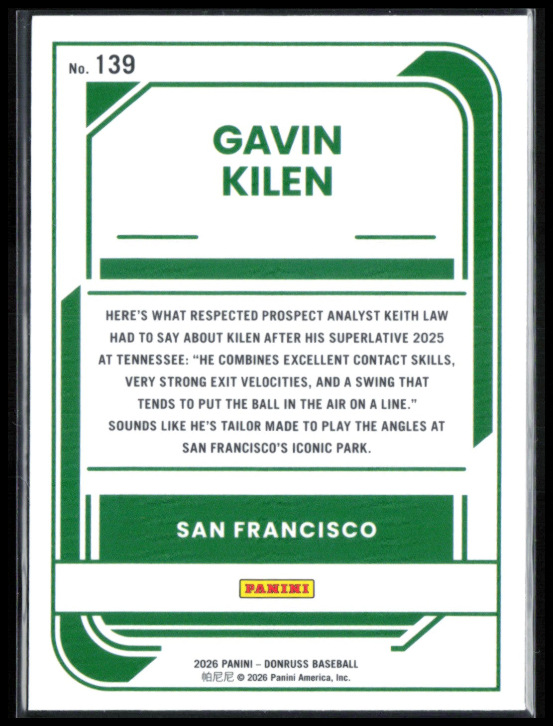 Gavin Kilen Rated Prospect
