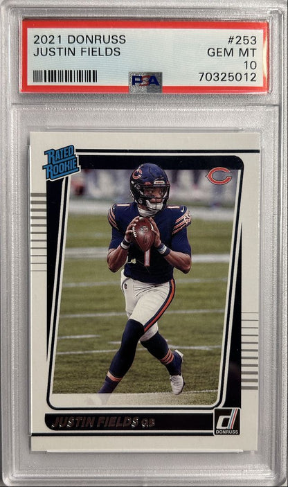 Justin Fields RC PSA 10 2021 Donruss