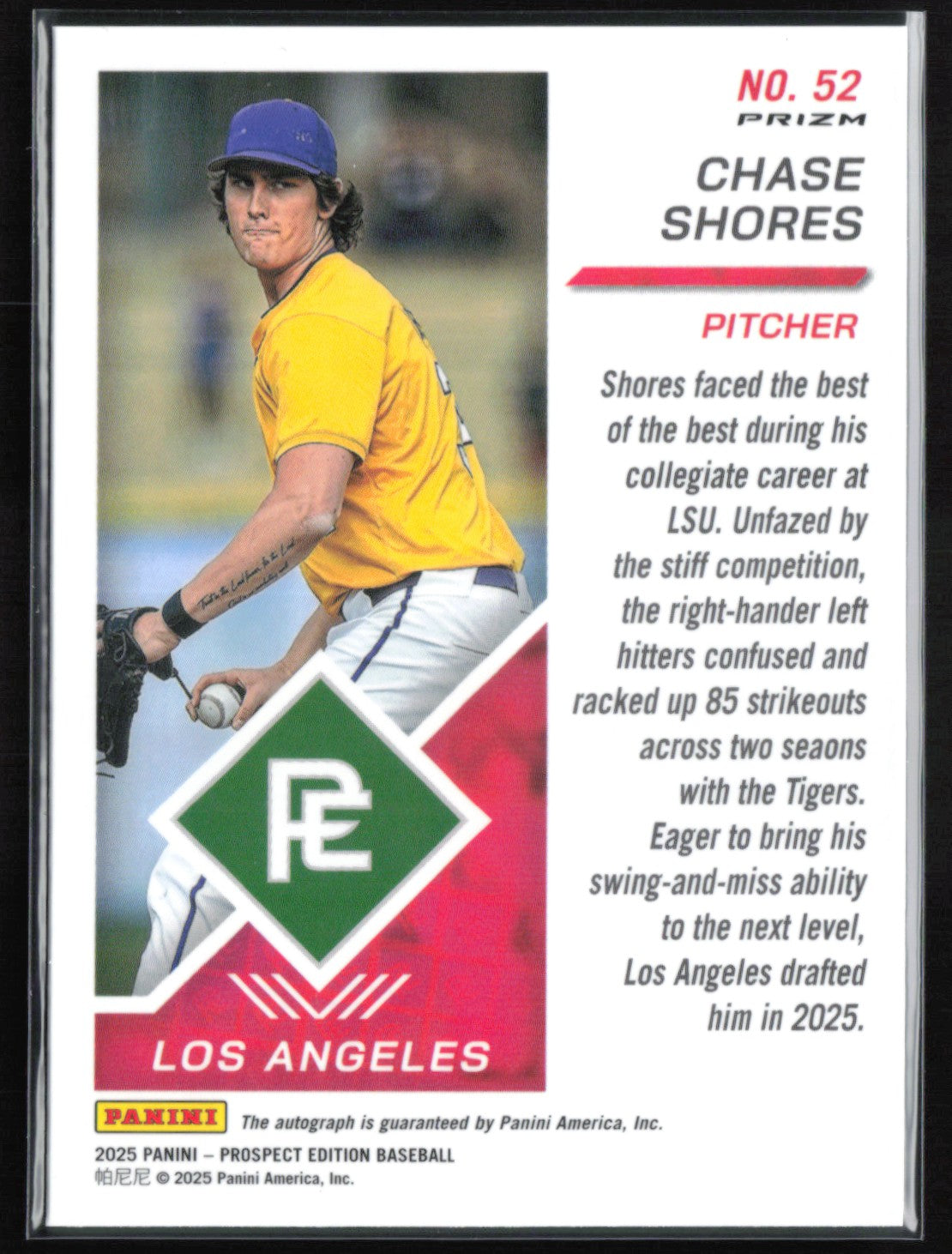 Chase Shores Auto Green 2025 Prospect Edition
