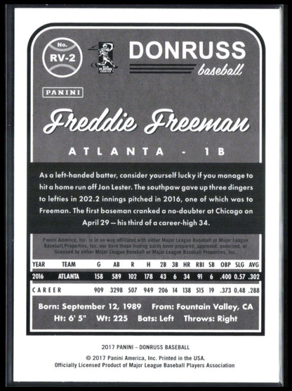 Freddie Freeman 2017 Donruss