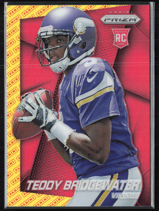 Teddy Bridgewater RC Running Panini Logo Parallel 2014 Prizm