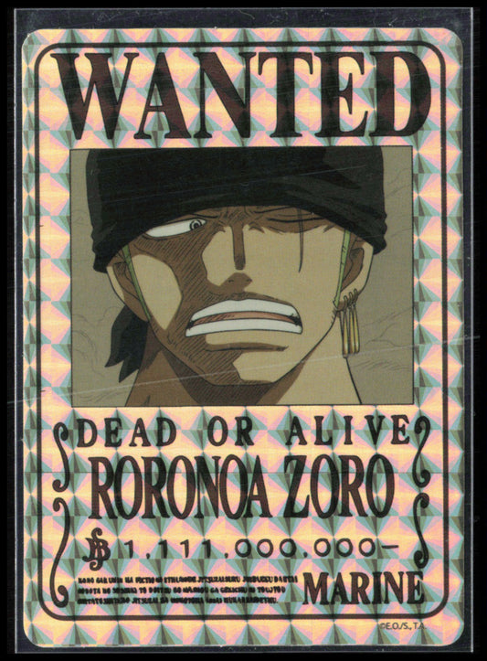 Roronoa Zoro Wanted Dead or Alive Sticker (One Piece)