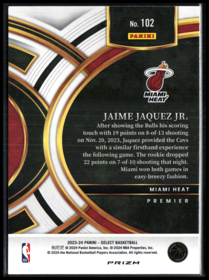 Jaime Jaquez Jr. RC Silver Premier