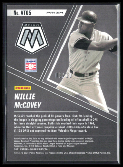 Willie McCovey Gold /10 2021 Mosaic All-Time Greats
