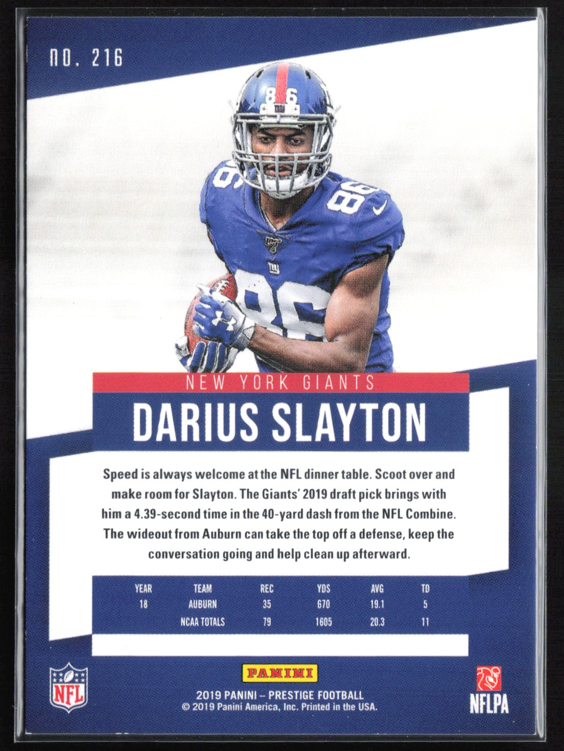 Darius Slayton RC /399 2019 Prestige