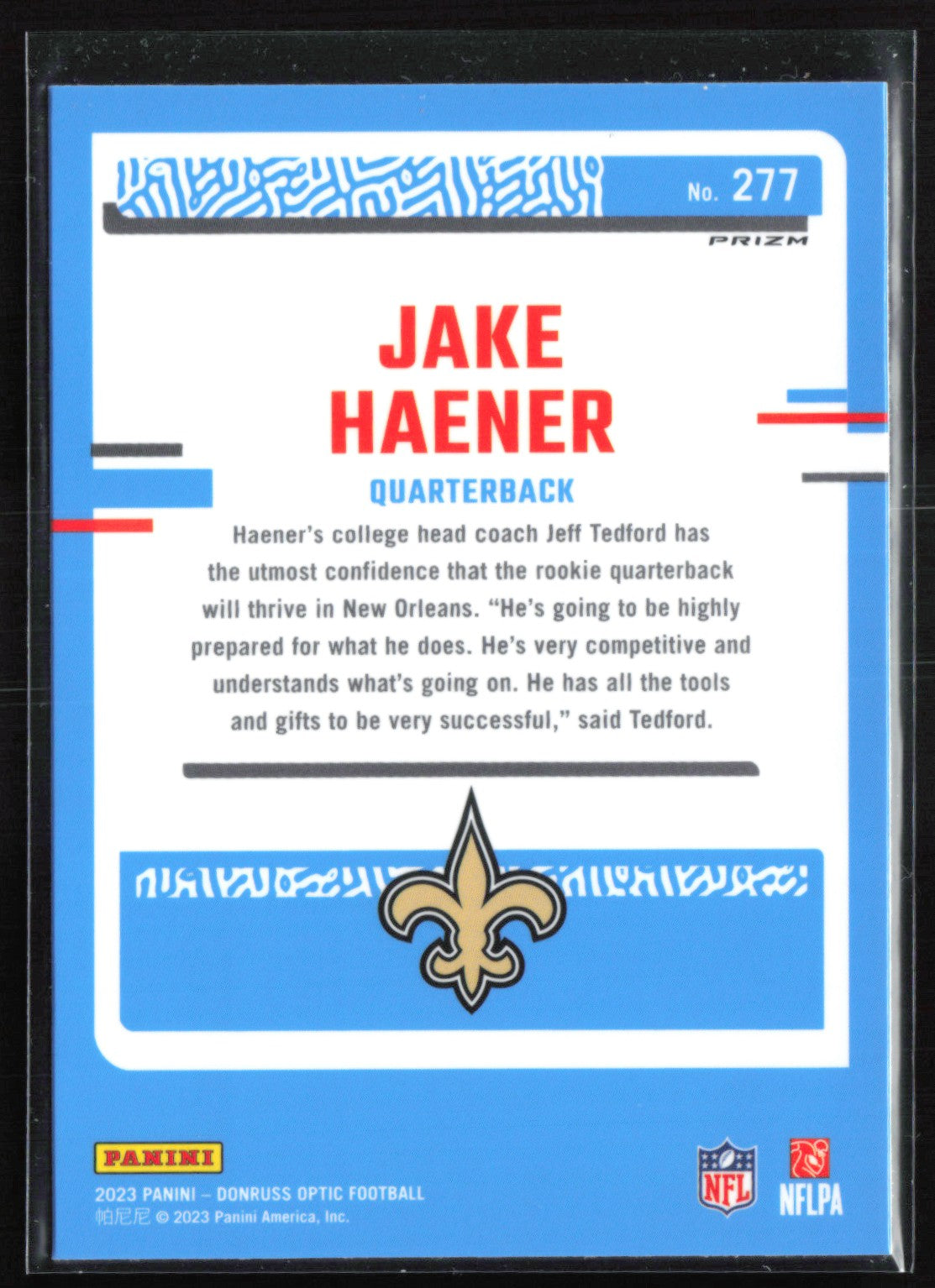 Jake Haener RC Holo