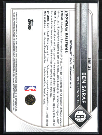 Ben Saraf RC Red Rookie Logo