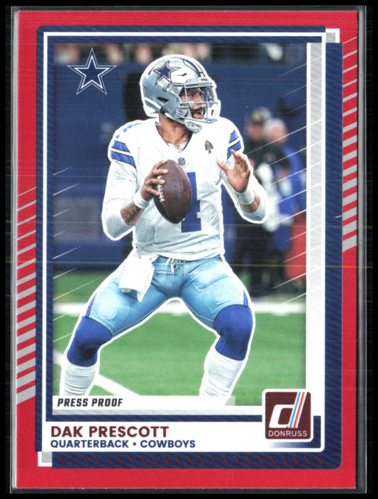 Dak Prescott Red Press Proof