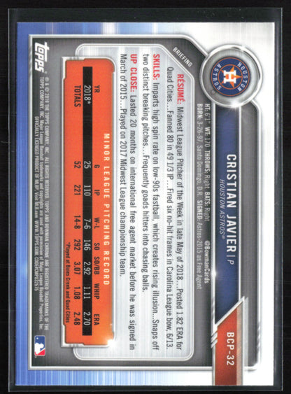 Cristian Javier 1st Bowman