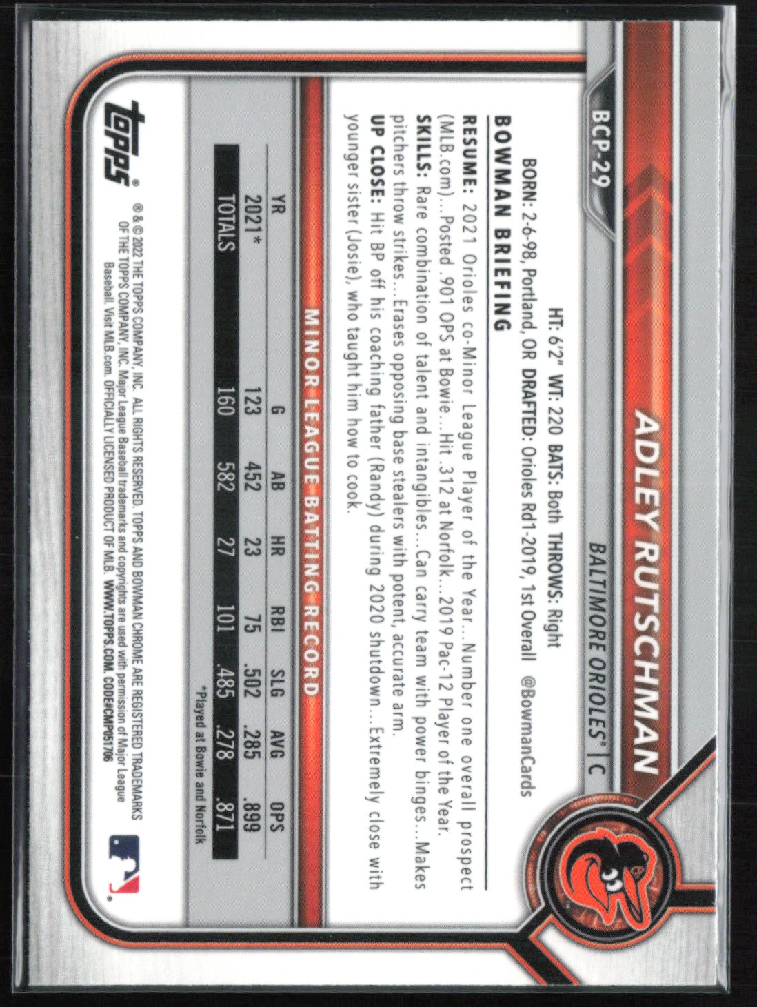 Adley Rutschman Prospects
