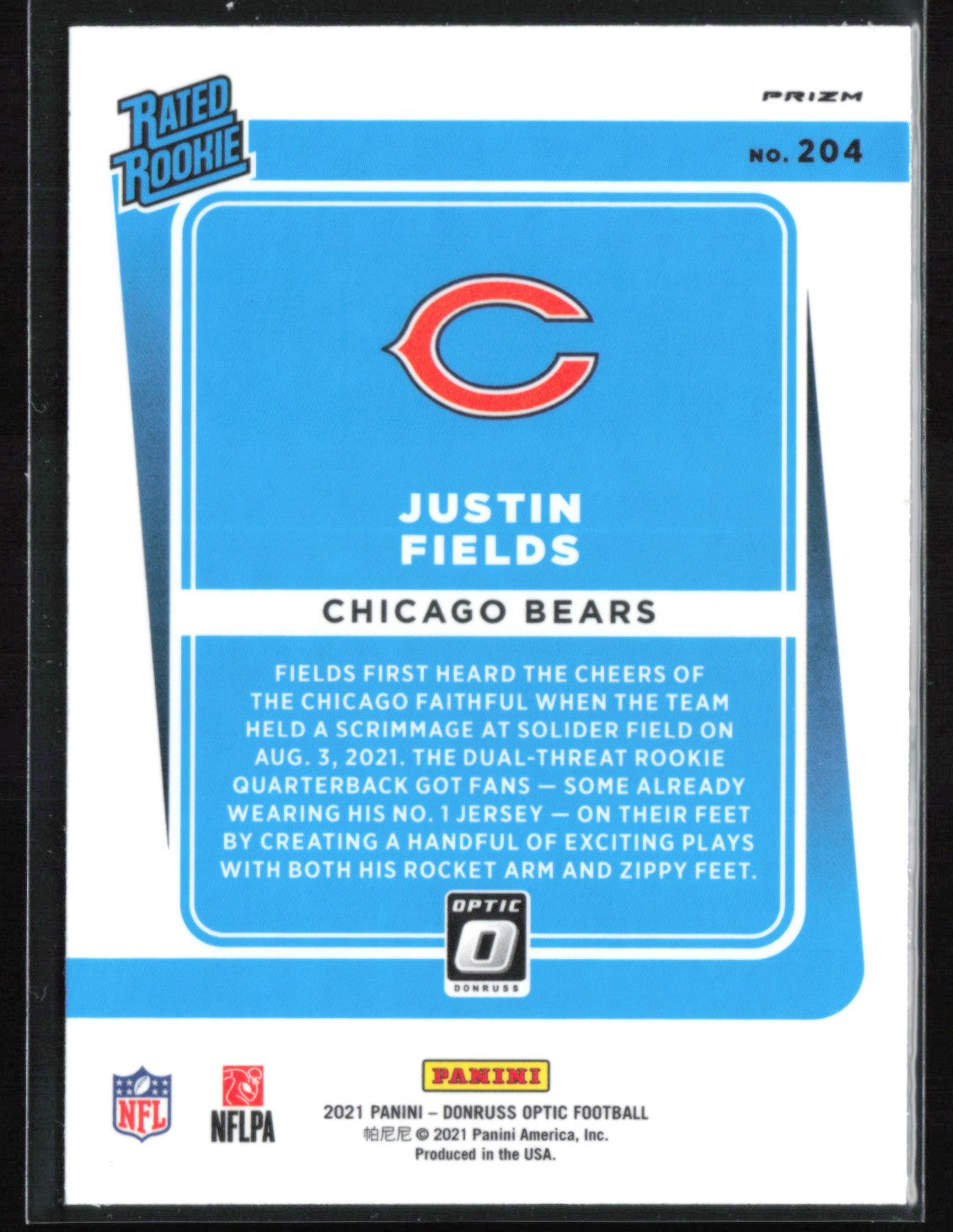 Justin Fields RC Holo Optic Rated Rookie