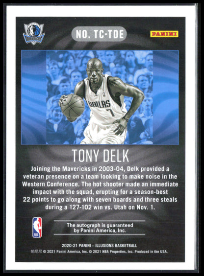 Tony Delk Auto Trophy Collection