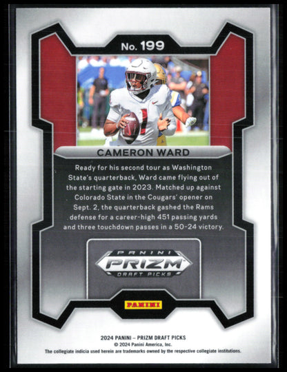 Cameron Ward Prospect 2024 Prizm Draft Picks
