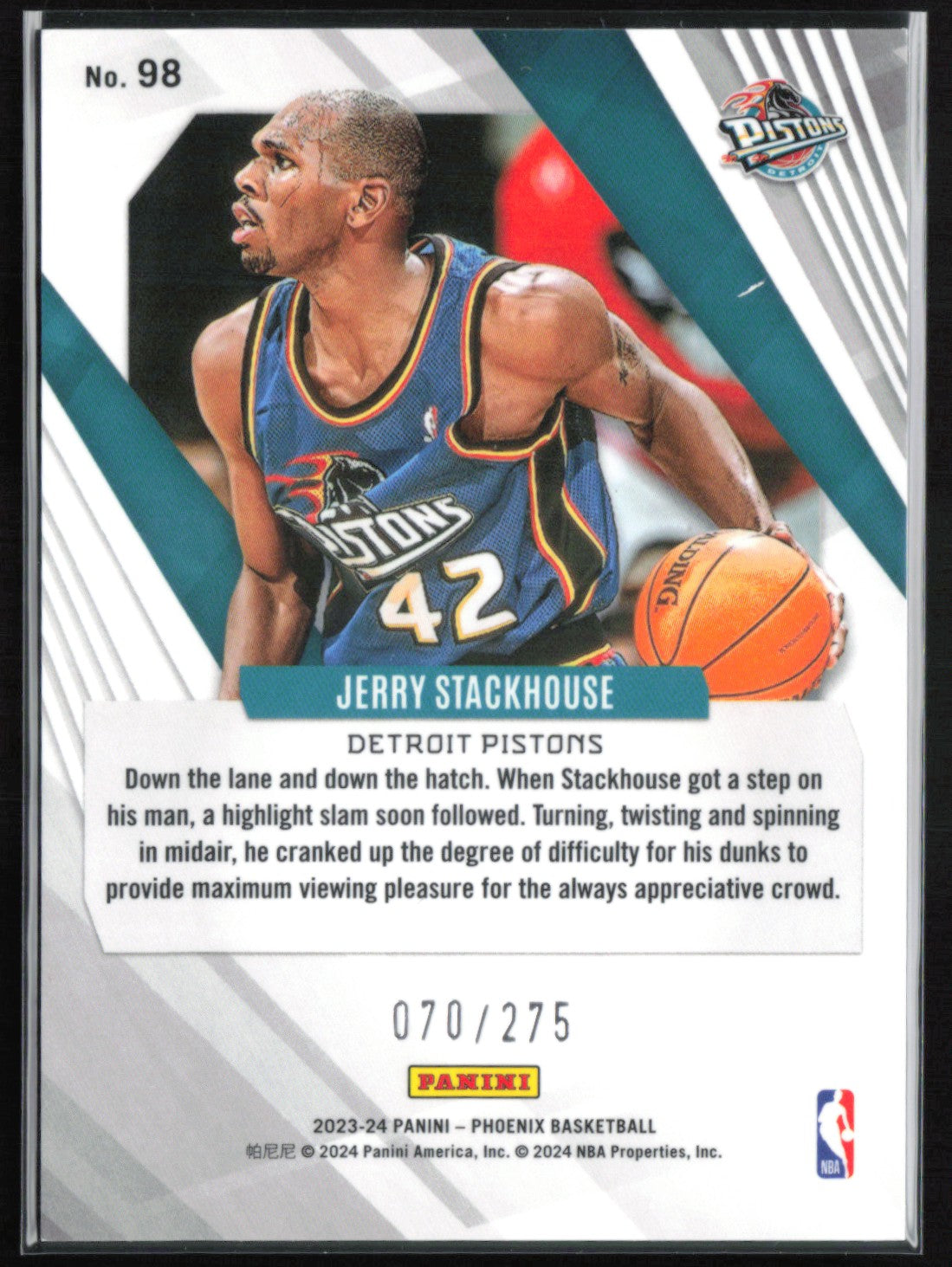 Jerry Stackhouse /275 2023-24 Phoenix