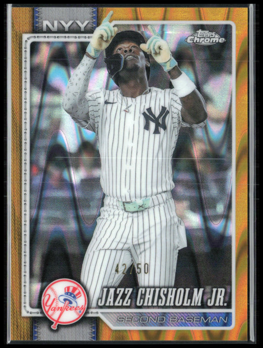 Jazz Chisholm Jr Gold Raywave /50 2026 Topps Chrome