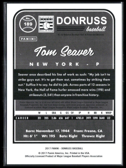 Tom Seaver /199 2017 Donruss