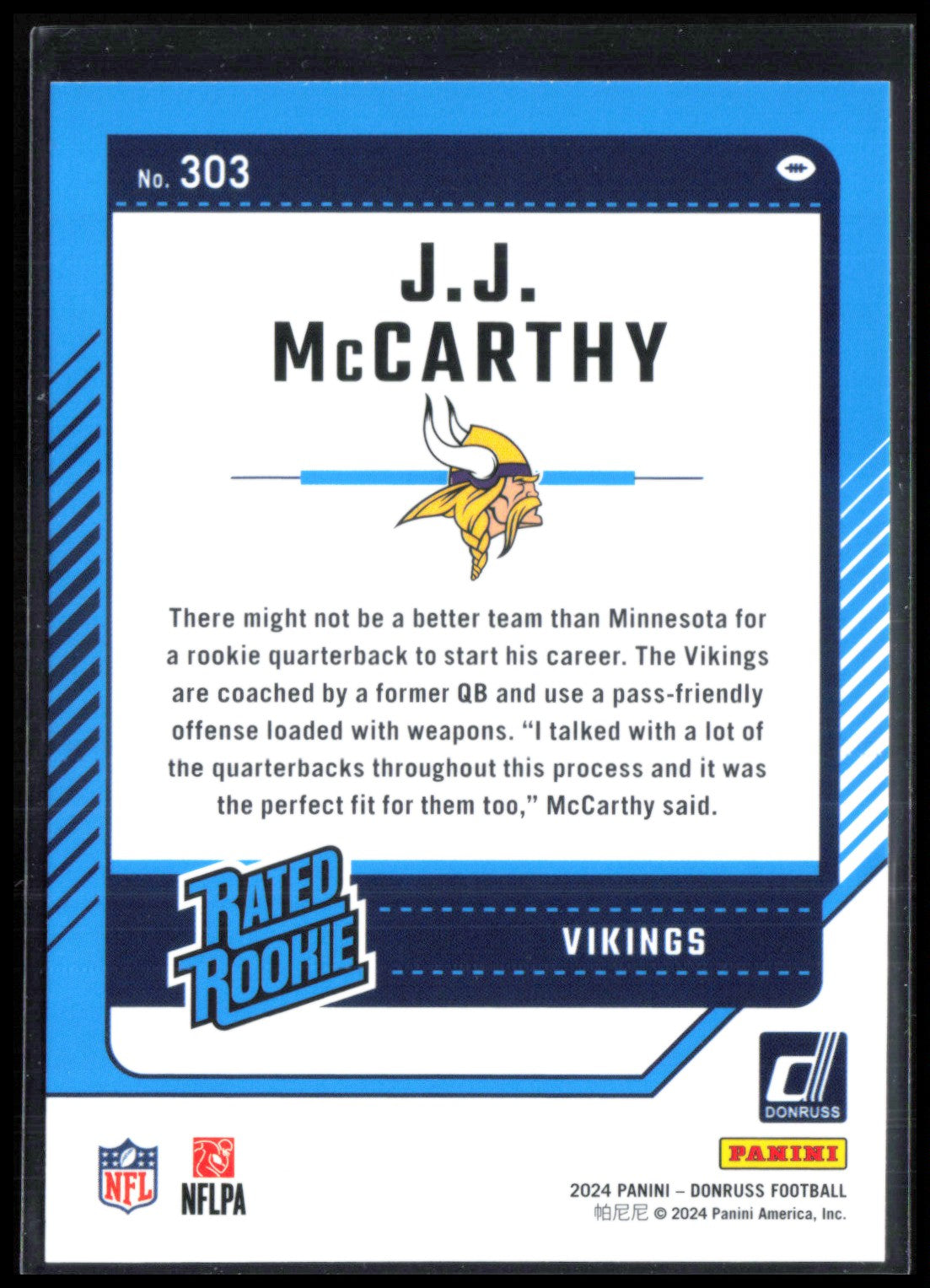 J.J. McCarthy RC Blue