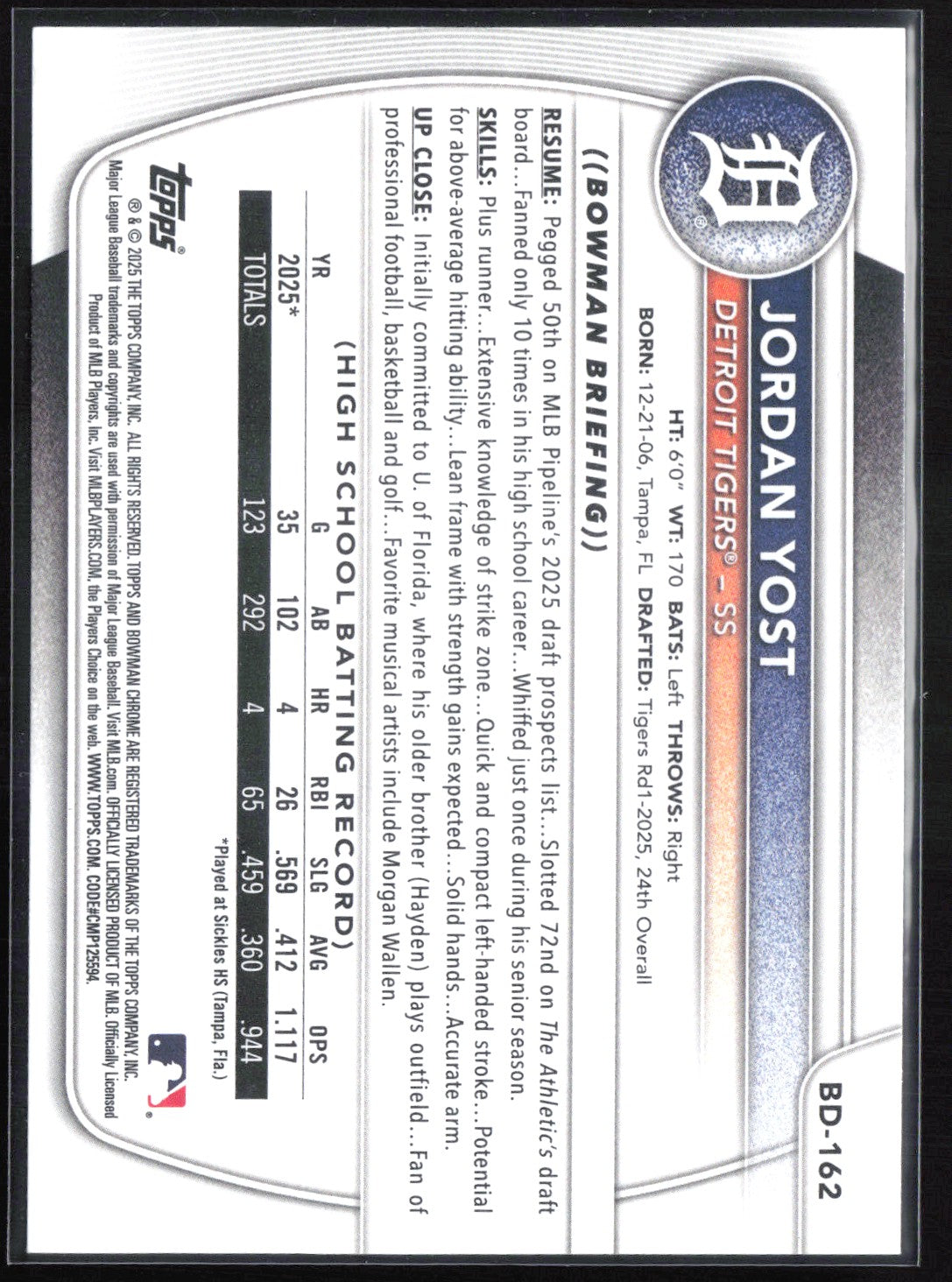Jordan Yost 1st Bowman