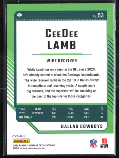 CeeDee Lamb Stars Holo