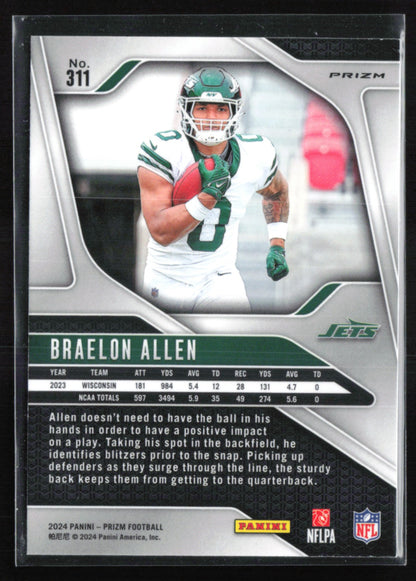Braelon Allen RC Silver Prizm