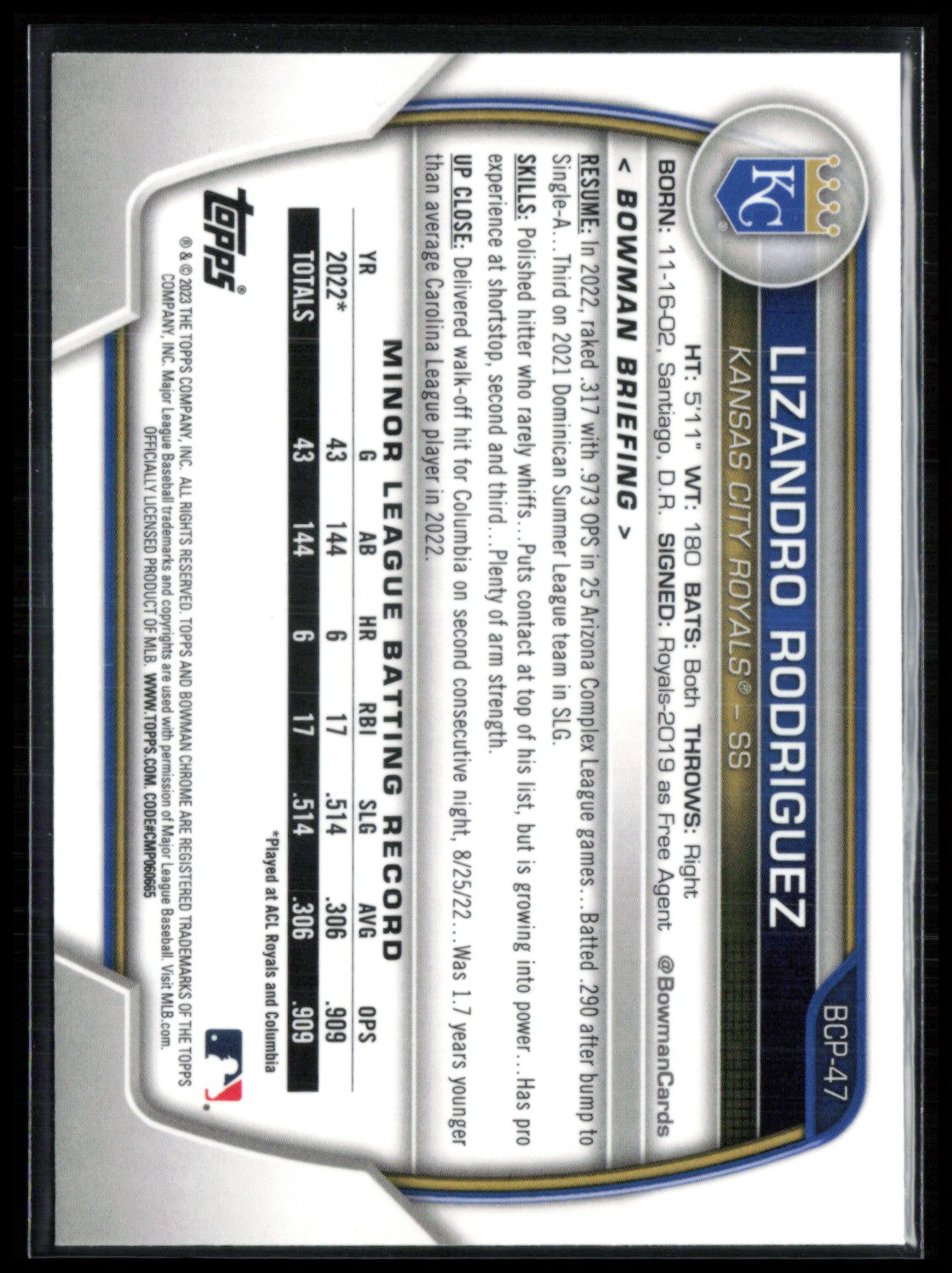 Lizandro Rodriguez 1st Bowman