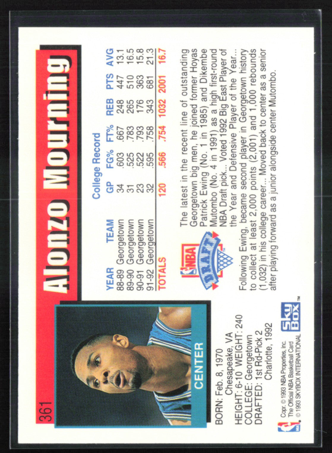 Alonzo Mourning RC