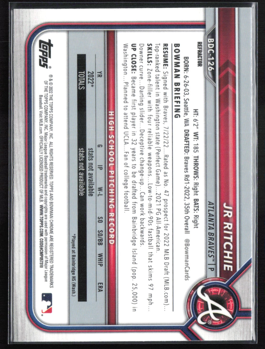 JR Ritchie 1st Bowman Refractor