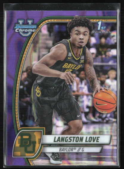 Langston Love 1st Bowman Purple Lava