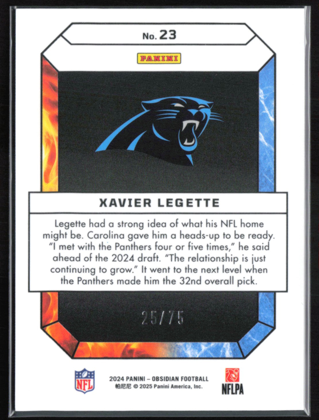Xavier Legette RC Fire and Ice Red Holo /75